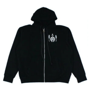The Chrome Hearts Foti Harris Teeter Space Suit Zip Hoodie is a limited edition clothing item produced by the luxury fashion brand Chrome Hearts. It is likely that the hoodie features the Chrome Hearts logo and the name "Foti Harris Teeter" in a space suit design on the front. The hoodie also has a zipper closure. The hoodie is made of high-quality materials and is known for its unique design and attention to detail. It is possible that the hoodie was only available for a short period of time and is no longer in production. It may be possible to find the hoodie for sale on resale sites such as eBay, but it is likely to be sold at a premium price.