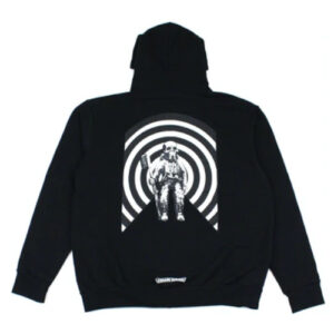 A Chrome Hearts Foti Harris Teeter Space Suit Zip Hoodie, a stylish and unique hoodie featuring a futuristic design with chrome accents and zipper detailing.
