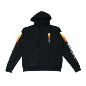 "Black Made In Hollywood Pullover Hoodie featuring iconic Hollywood skyline design."