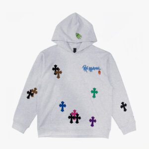 "Chrome Hearts x Matty Boy Cross Patch Hoodie - Black hoodie with signature Chrome Hearts cross logo patch by artist Matty Boy. Premium quality streetwear."